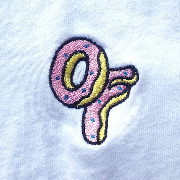OF Odd Future T Shirt Size S White Donut Logo Blue Pink OFWGKTA Tyler Creator - Picture 4 of 12
